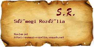 Sümegi Rozália névjegykártya