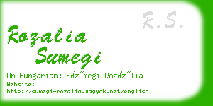 rozalia sumegi business card